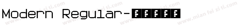 Modern Regular字体转换